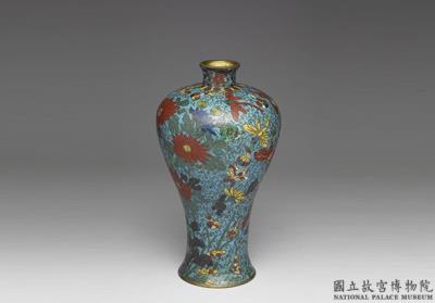 图片[2]-Meiping vase with floral decoration in cloisonne enamels and a Jingtai reign mark, Ming dynasty, late 16th century-China Archive